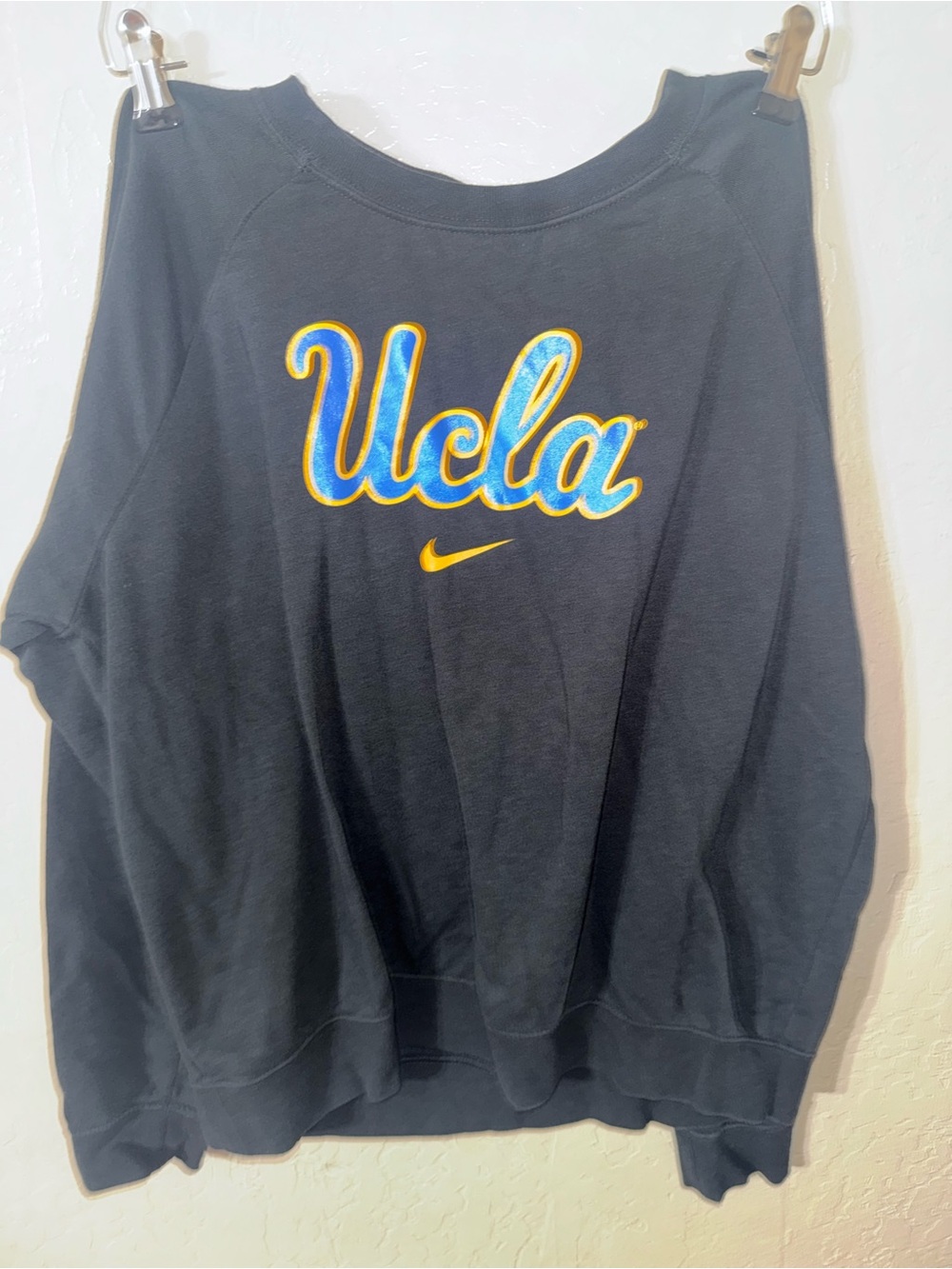 Nike Black UCLA Script Crewneck with Blue and Gold Accent Women’s L